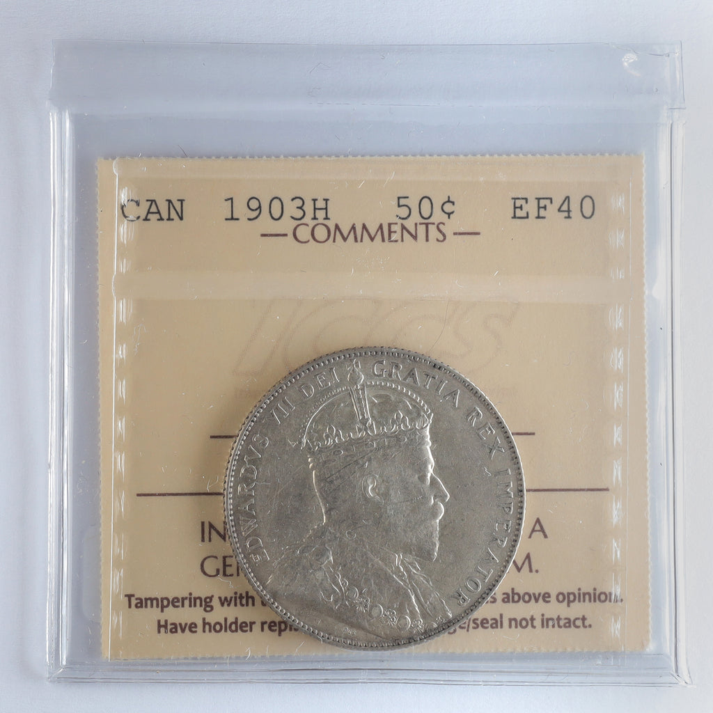 1903H Canada 50-cents ICCS Certified EF40