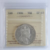 1906 Canada 50-cents ICCS Certified EF45