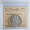 1910 Edwardian Leaves Canada 50-cents ICCS Certified EF40