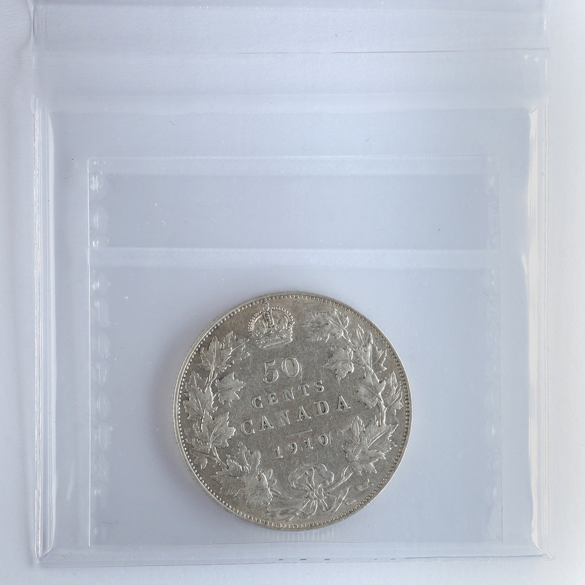 1910 Edwardian Leaves Canada 50-cents ICCS Certified EF40