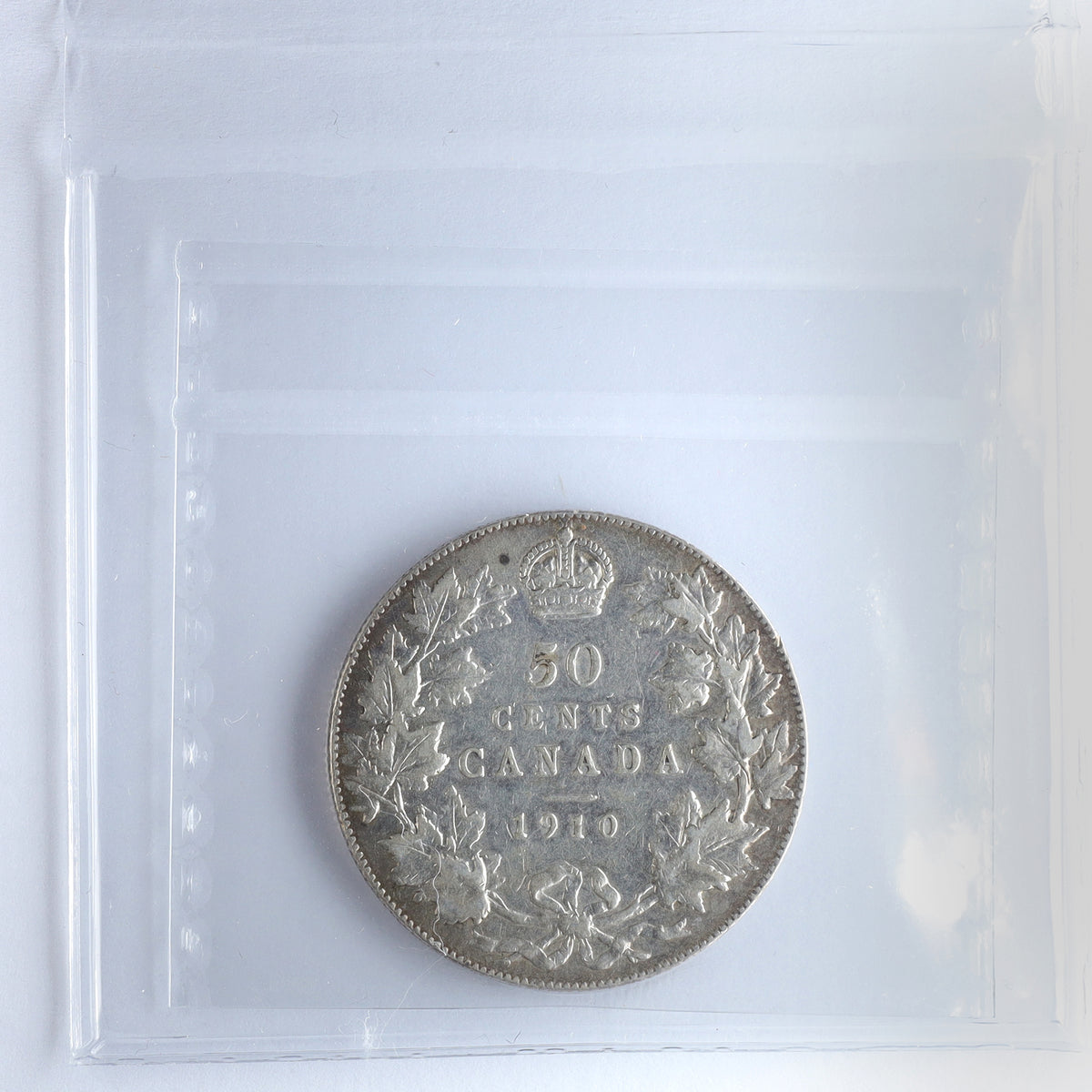 1910 Victorian Leaves Canada 50-cents ICCS Certified EF40