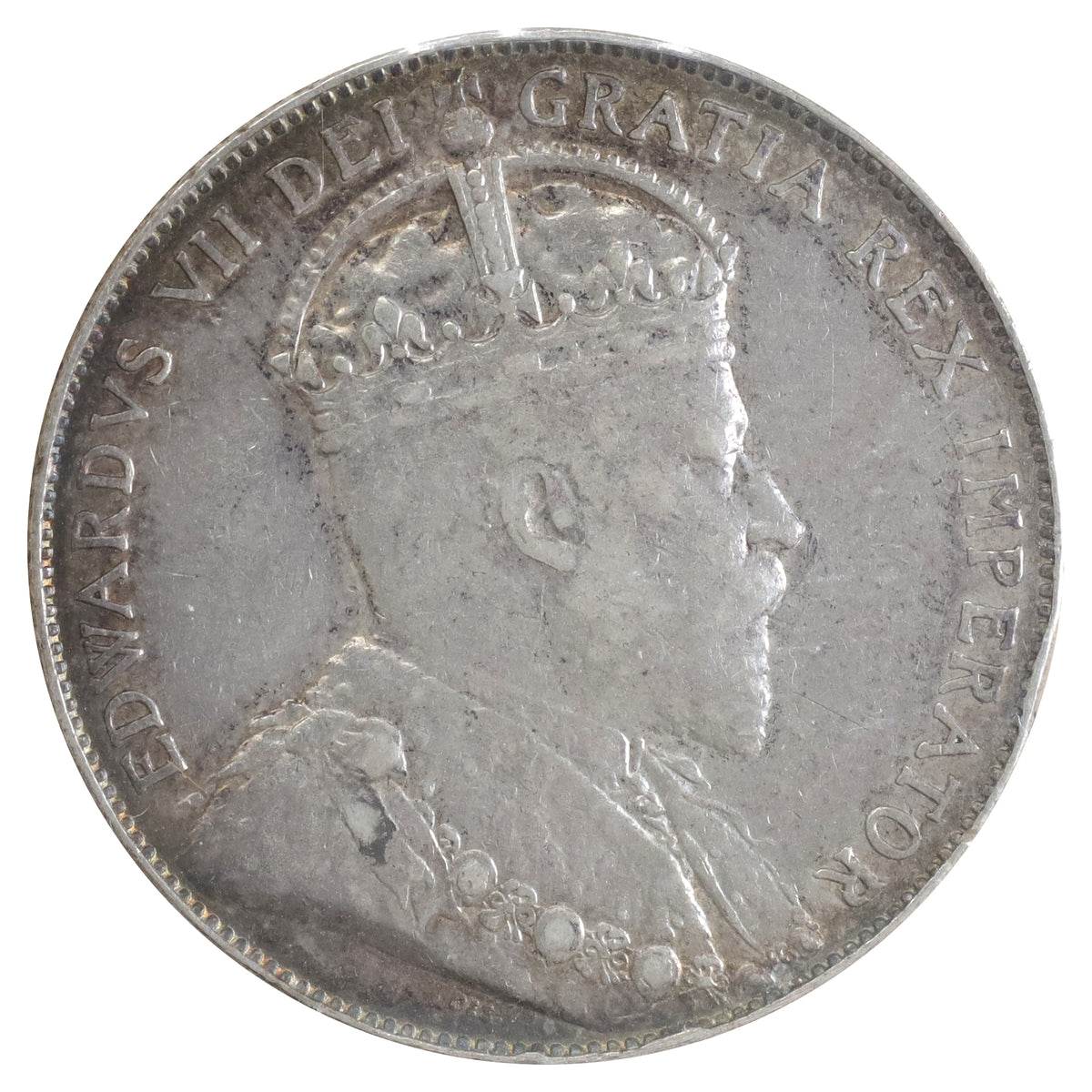 1910 Victorian Leaves Canada 50-cents ICCS Certified EF40
