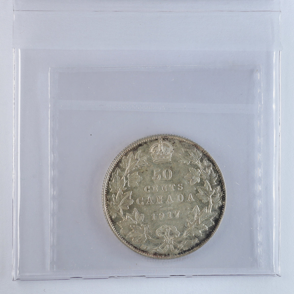 1917 Canada 50-cents ICCS Certified AU55