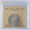 1918 Canada 50-cents ICCS Certified EF45