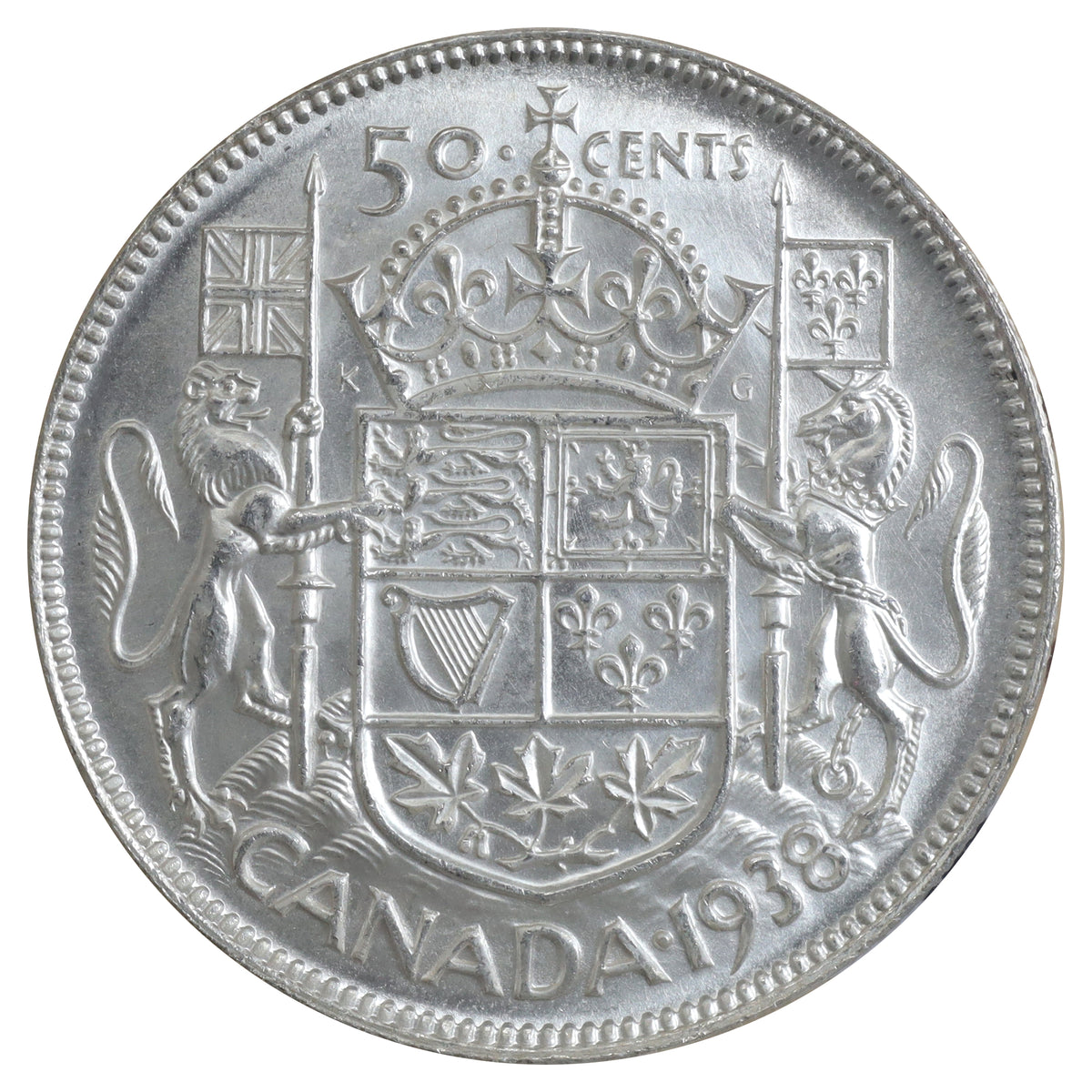 1938 Canada 50-cents ICCS Certified MS64 (XBP 647)