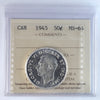 1945 Canada 50-cents ICCS Certified MS64