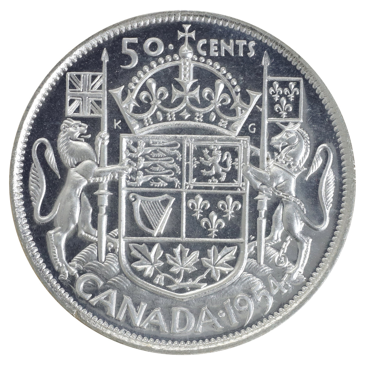 1954 Canada 50-cents ICCS Certified PL66 Heavy Cameo