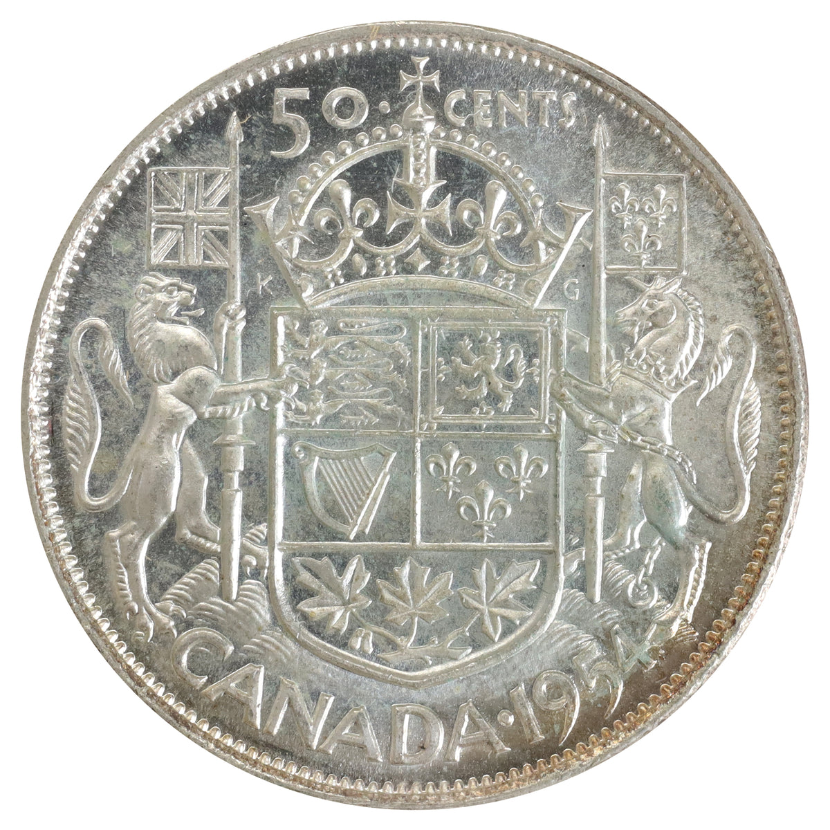 1954 Canada 50-cents ICCS Certified MS62