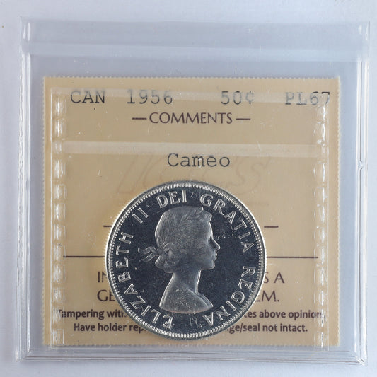 1956 Canada 50-cents ICCS Certified PL67 Cameo