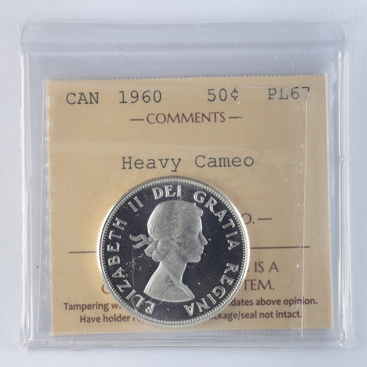1960 Canada 50-cents ICCS Certified PL67 Heavy Cameo
