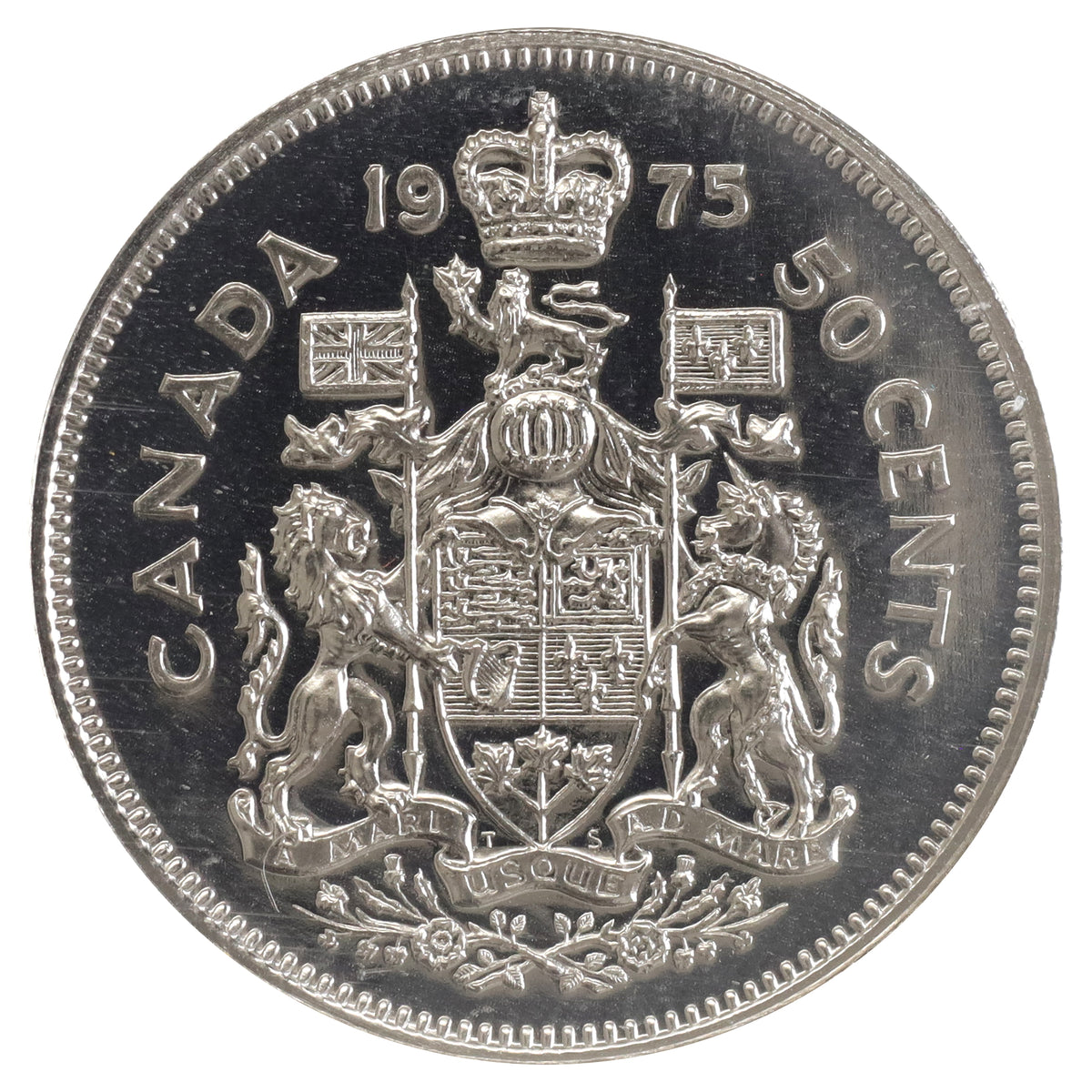1975 Canada 50-cents ICCS Certified PL67 UHC