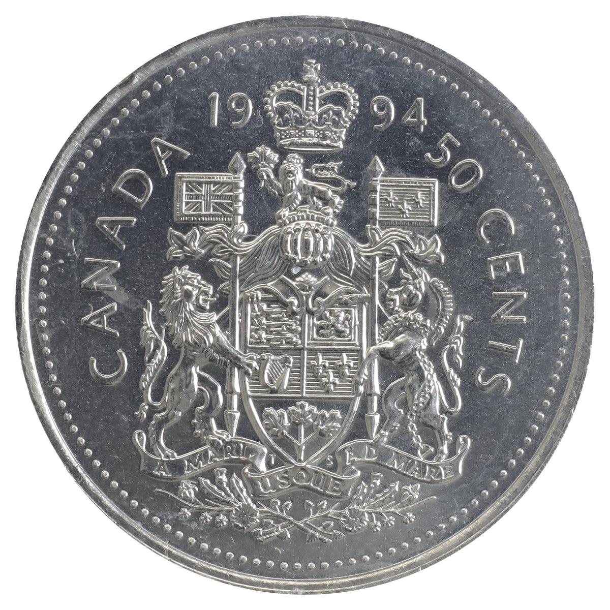 1994 Dot in G Canada 50-cents ICCS Certified MS66