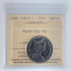 1973 Missing AD Canada 50-cents ICCS Certified MS64