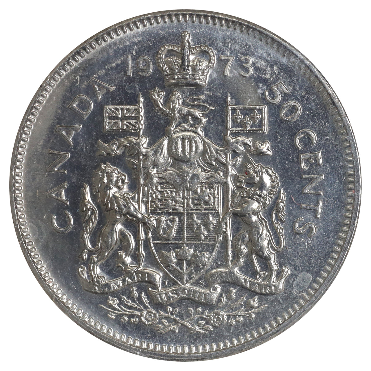 1973 Missing AD Canada 50-cents ICCS Certified MS64