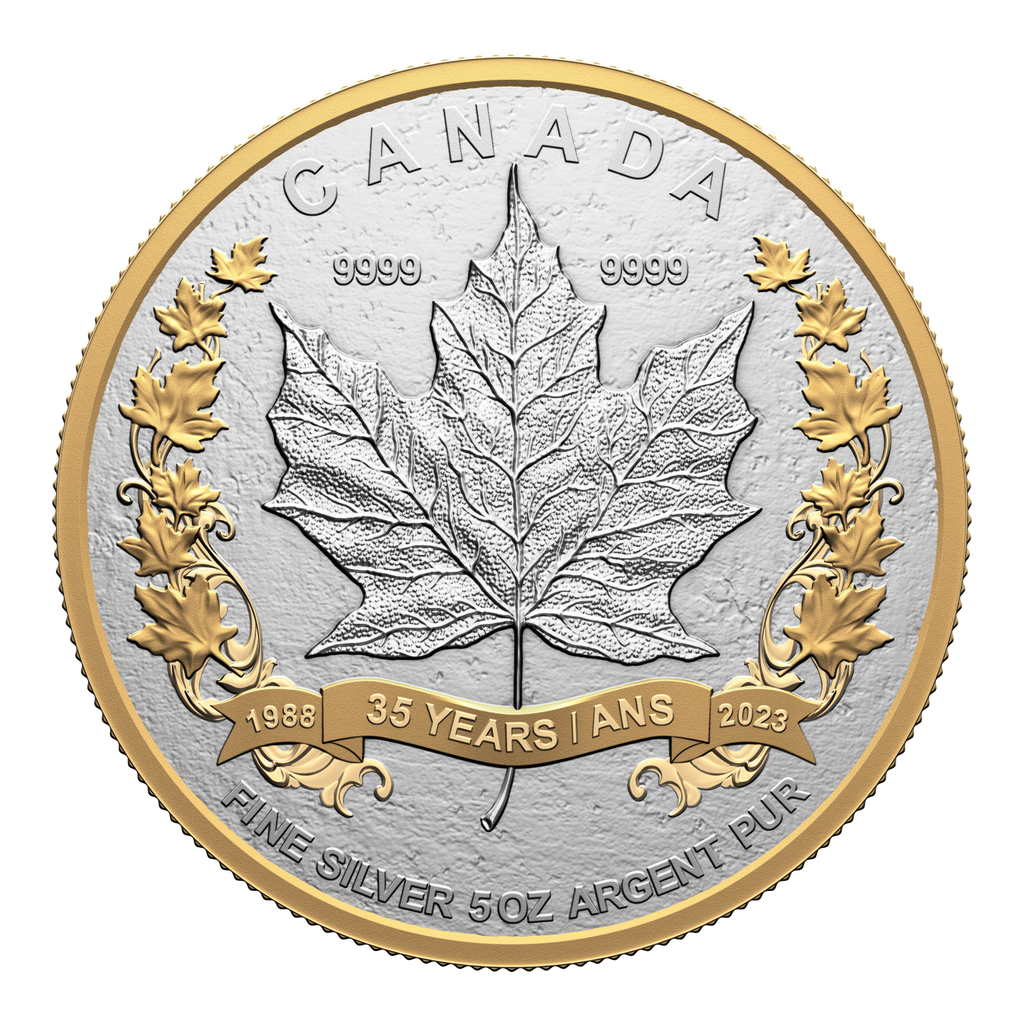 2023 Canada $50 35th Anniversary of the SML 5oz. Fine Silver (No Tax)