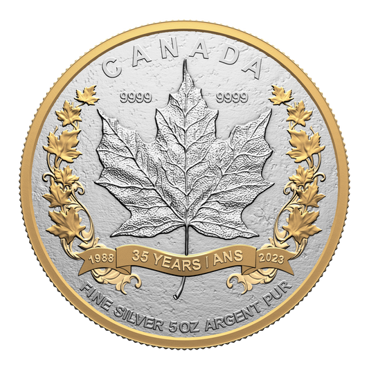 2023 Canada $50 35th Anniversary of the SML 5oz. Fine Silver (No Tax)