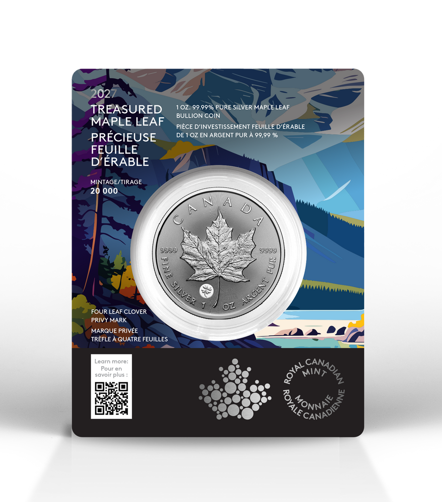 (Pre-Order) 2027 Canada $5 Treasured Silver Maple Leaf Clover Privy (Premium Bullion) Pure Silver (No Tax)