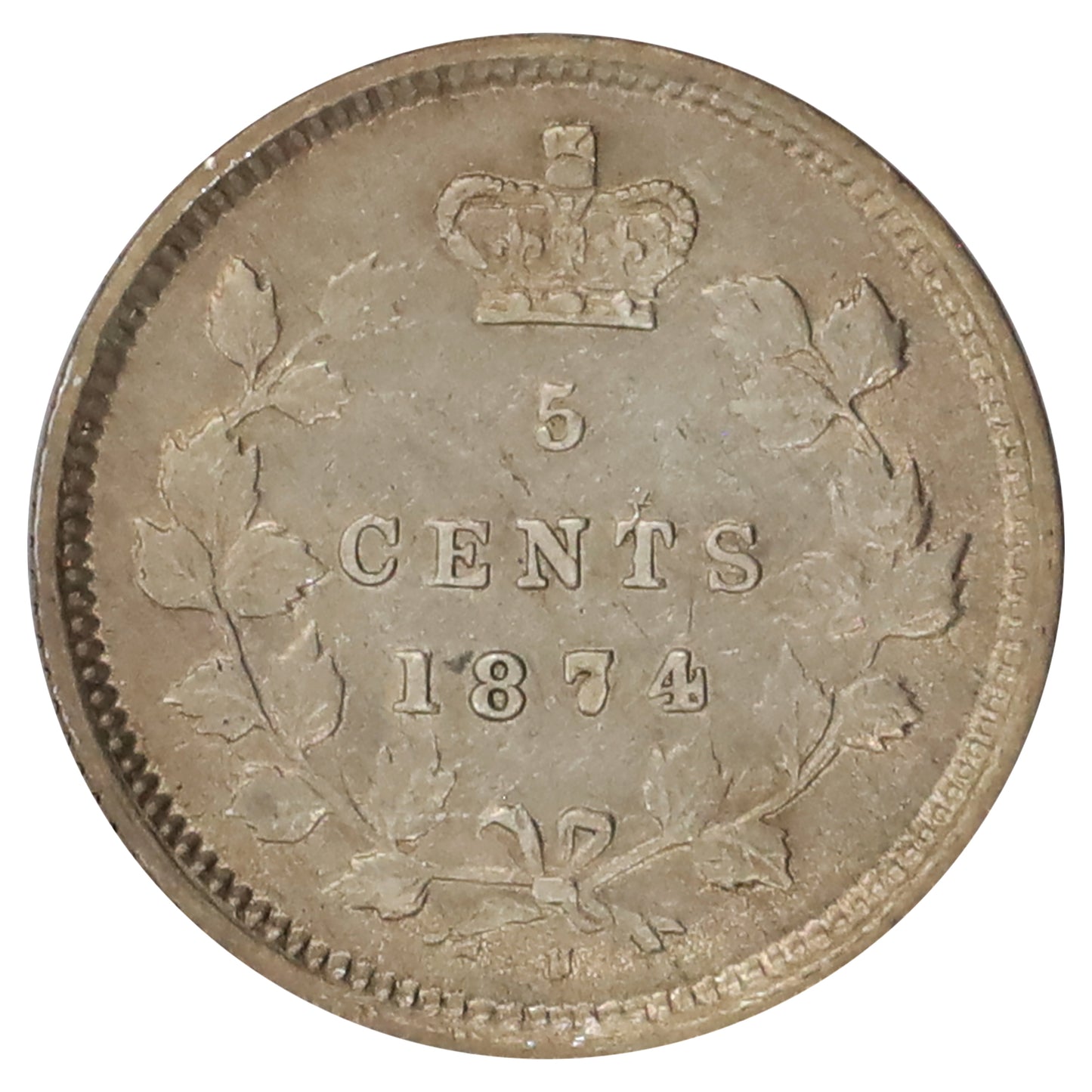 1874H Crosslet 4 Canada 5-cents Extra Fine (EF40) $