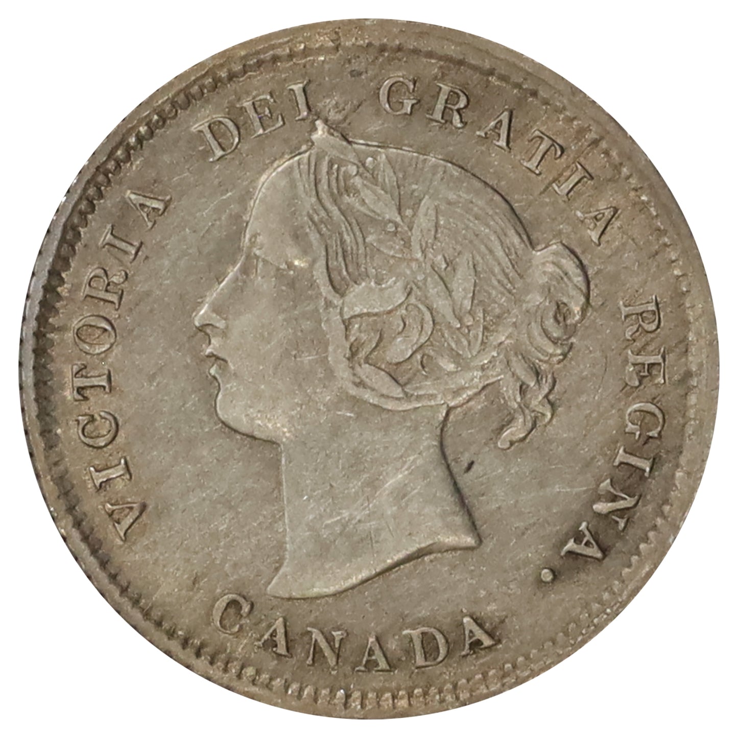 1874H Crosslet 4 Canada 5-cents Extra Fine (EF40) $
