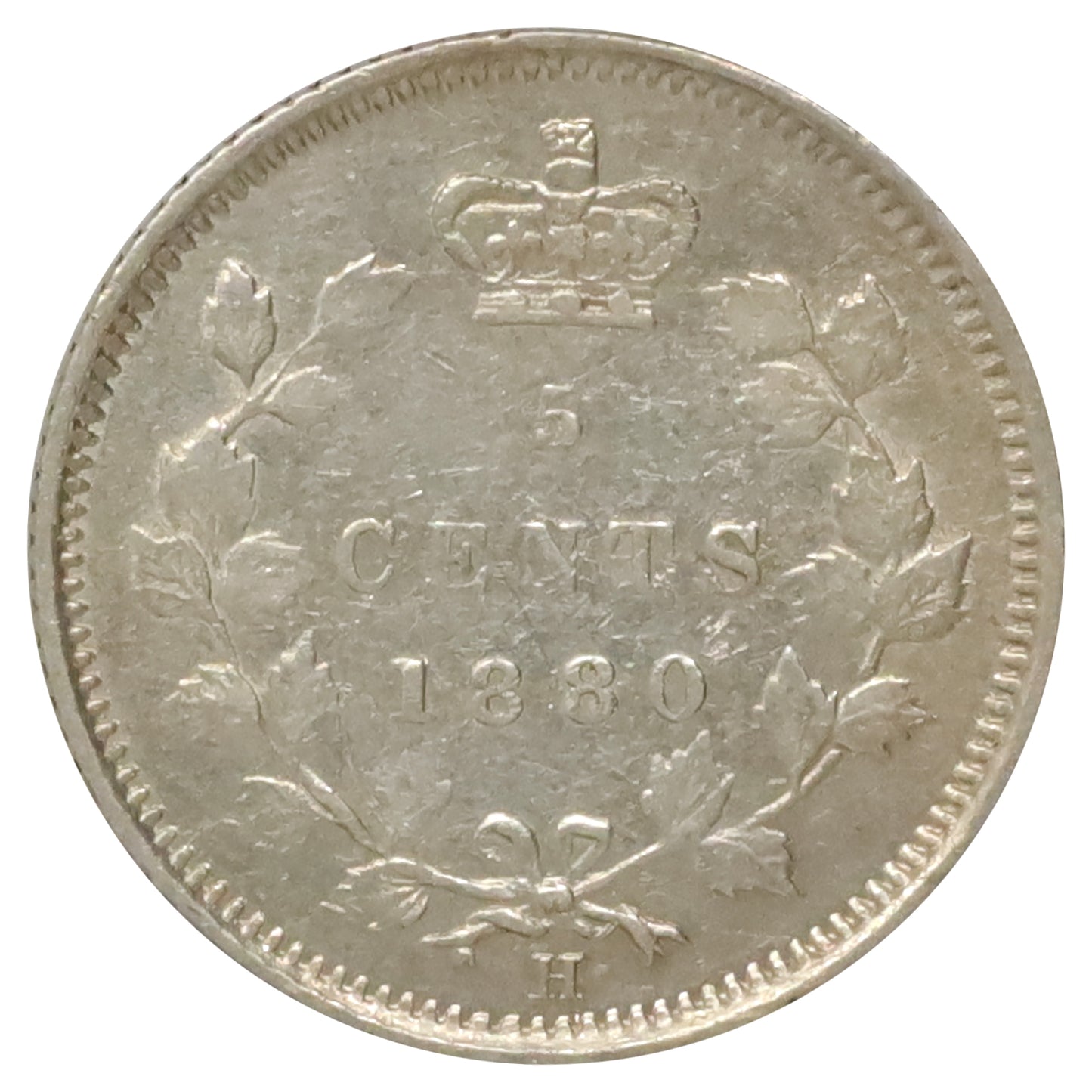 1880H Obv. 3 Canada 5-cents AU-UNC (AU55) $