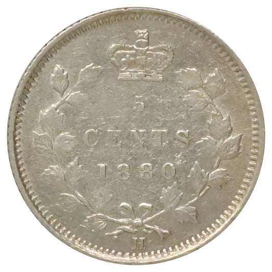 1880H Obv. 3 Canada 5-cents AU-UNC (AU55) $