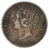 1870 Raised Border Canada 5-cents Very Fine (VF20)