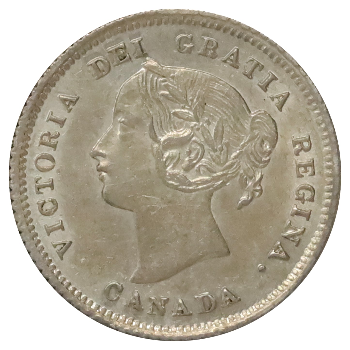 1874H Crosslet 4 Canada 5-cents AU-UNC (AU-55) $
