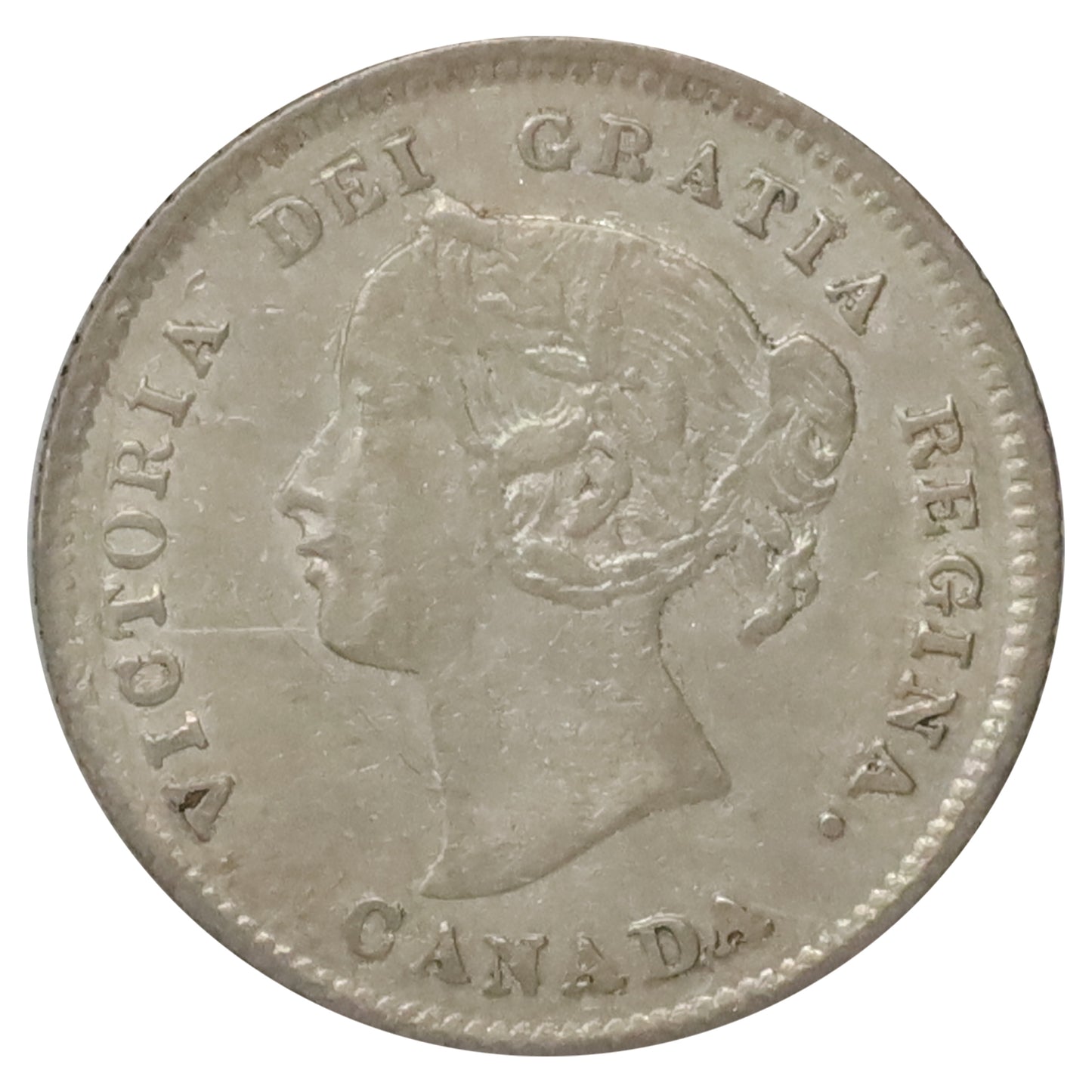 1874H Plain 4 Canada 5-cents EF-AU (EF45) $