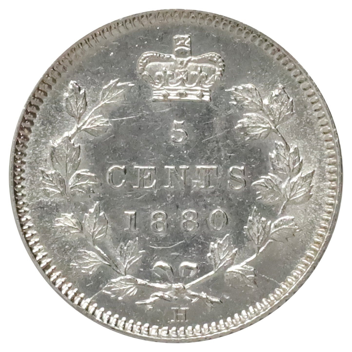 1880H Obv. 3 Canada 5-cents Brilliant Uncirculated (MS63) $