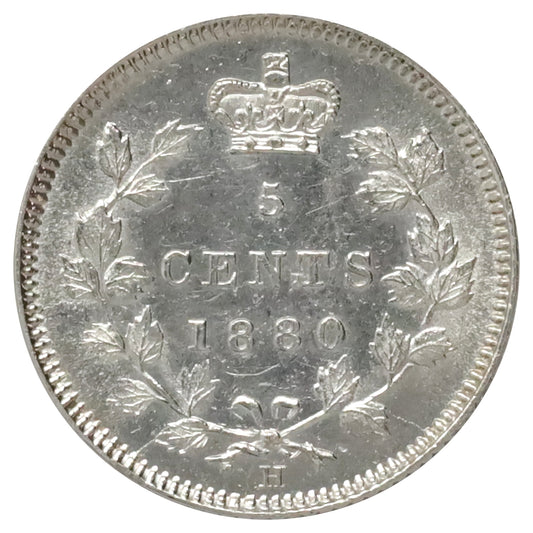 1880H Obv. 3 Canada 5-cents Brilliant Uncirculated (MS63) $