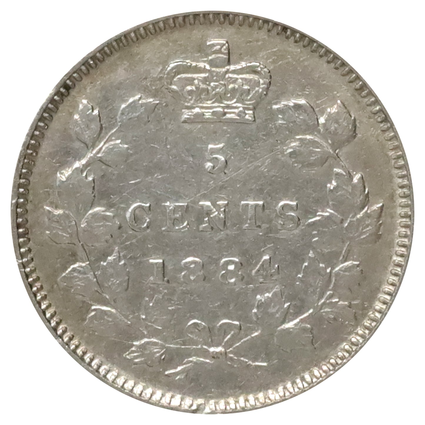1884 Near 4 Canada 5-cents VF-EF (VF30) $