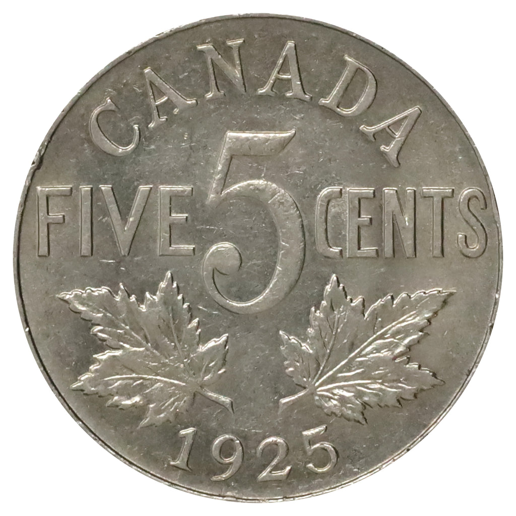 1925 Canada 5-cents AU-UNC (AU55) $