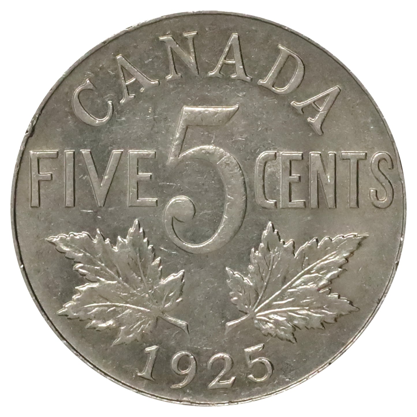 1925 Canada 5-cents AU-UNC (AU55) $
