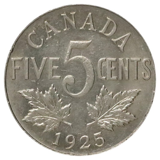 1925 Canada 5-cents AU-UNC (AU55) $