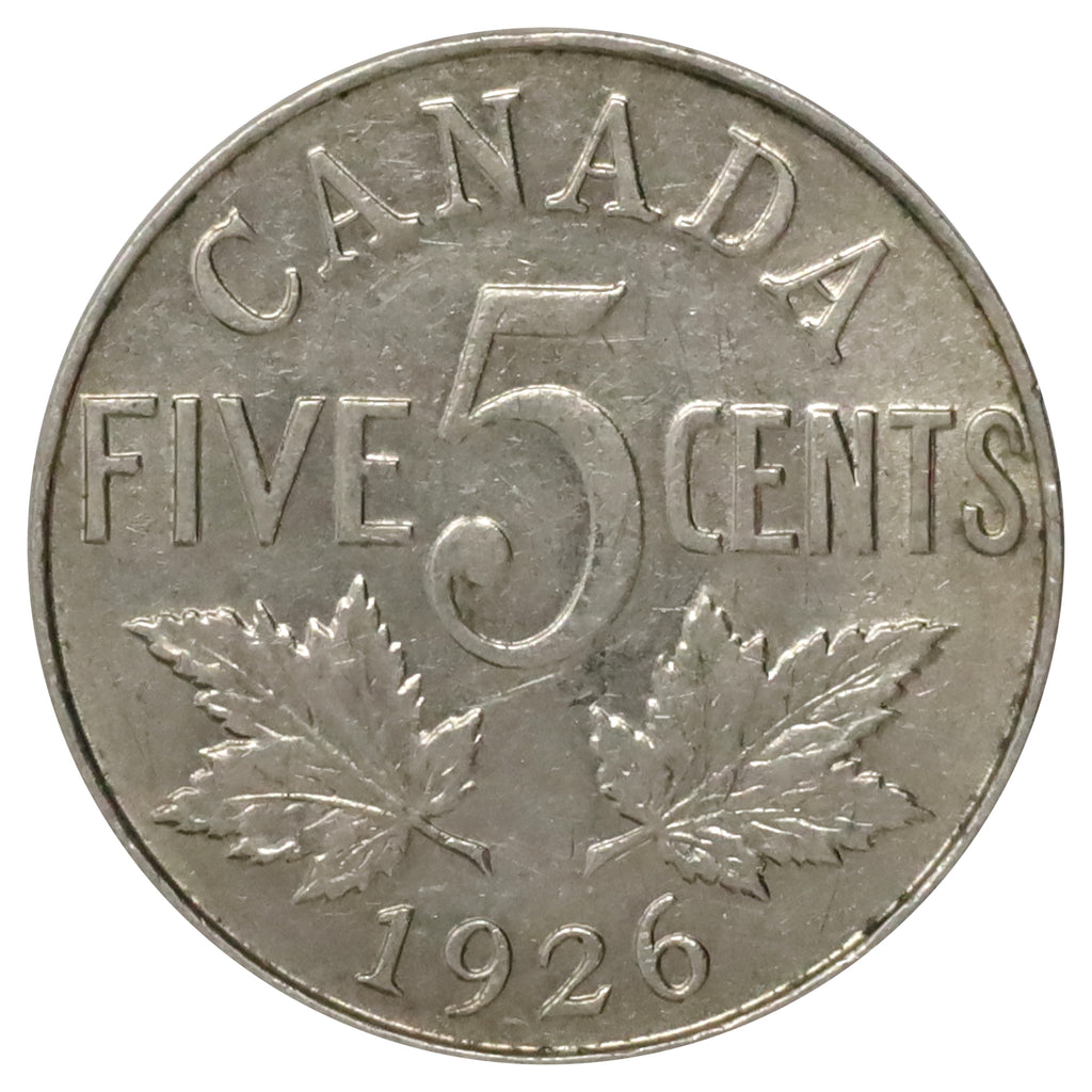 1926 Far 6 Canada 5-cents EF-AU (EF45) $