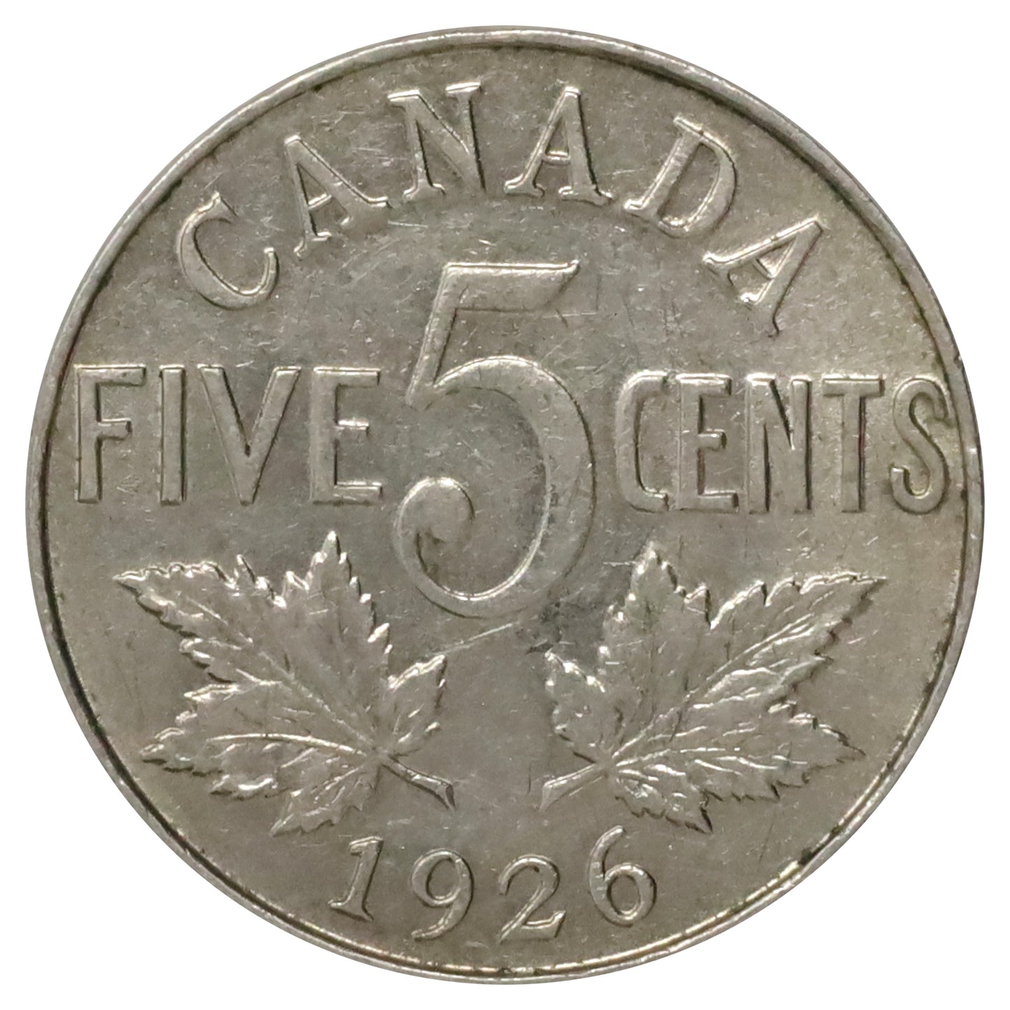 1926 Far 6 Canada 5-cents EF-AU (EF45) $