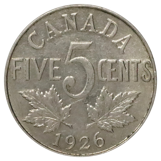 1926 Far 6 Canada 5-cents EF-AU (EF45) $