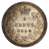 1858 Small Date Canada 5-cents Extra Fine (EF40) $
