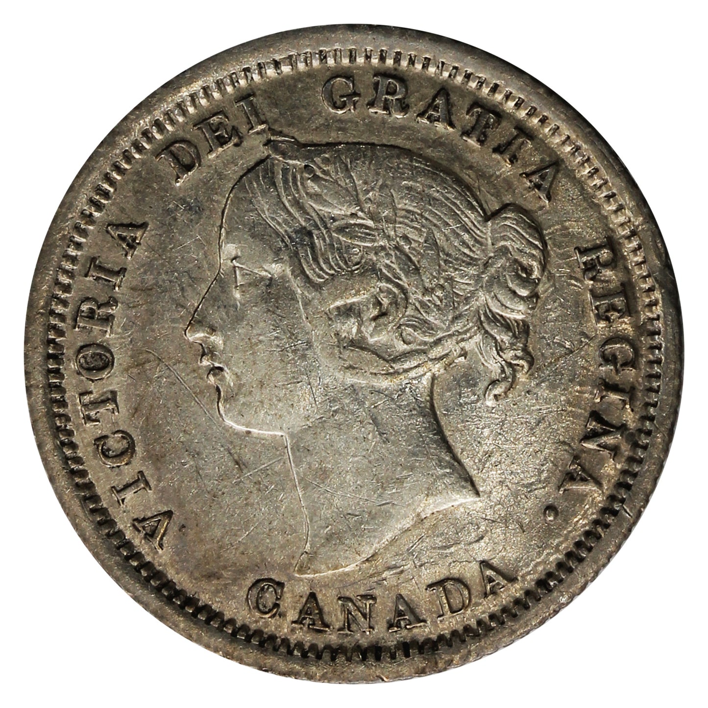 1870 Wide Rim Canada 5-cents VF-EF (VF30) $