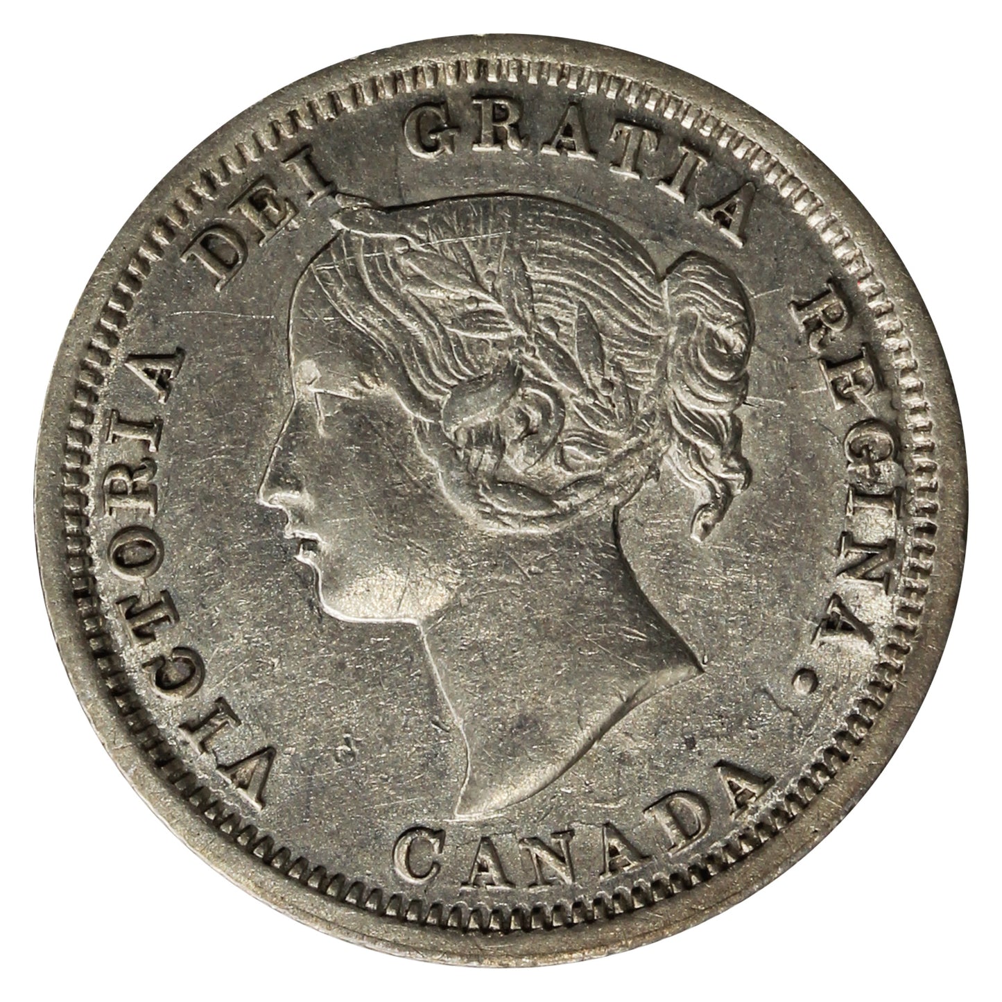 1870 Wide Rim Canada 5-cents Extra Fine (EF40) $