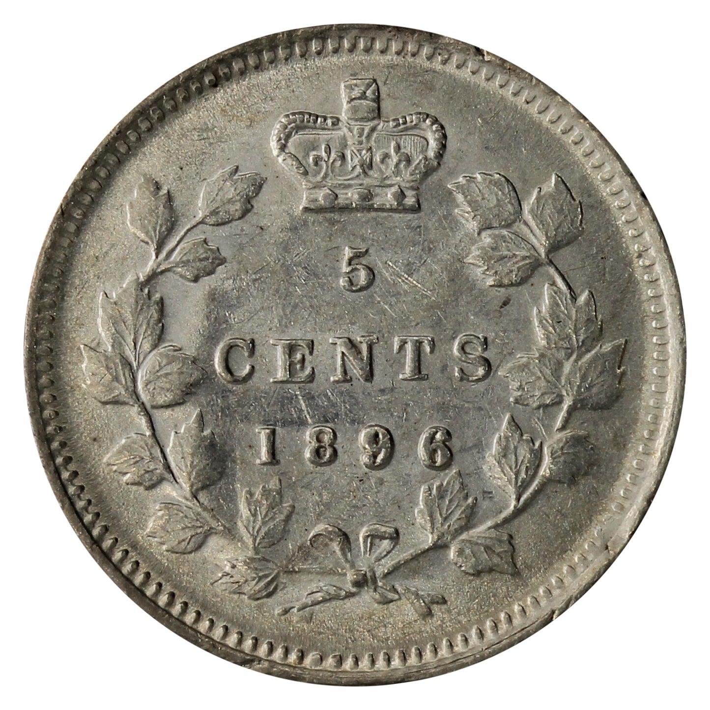 1896 Canada 5-cents AU-UNC (AU55) $