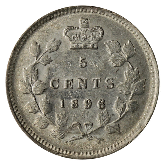 1896 Canada 5-cents AU-UNC (AU55) $