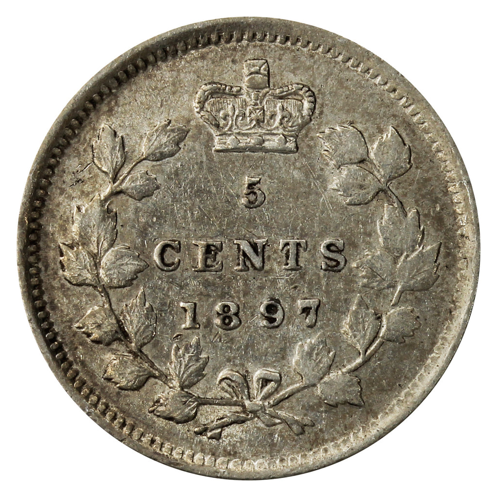 1897 Canada 5-cents EF-AU (EF45) $