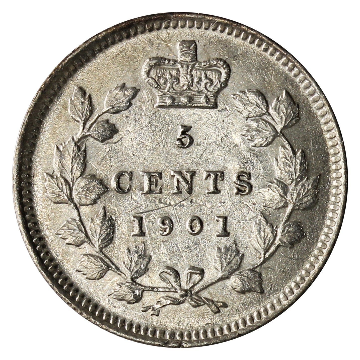 1901 Canada 5-cents AU-UNC (AU55) $