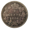 1886 Small 6 Canada 5-cents Very Fine (VF20)
