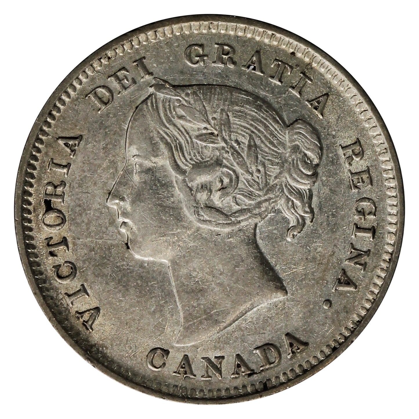 1886 Small 6 Canada 5-cents VF-EF (VF30) $