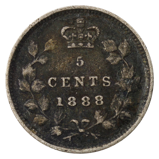 1888 Canada 5-cents Very Fine (VF20)