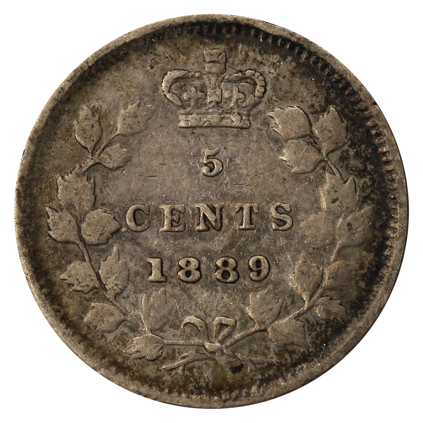 1889 Canada 5-cents F-VF (F15) $