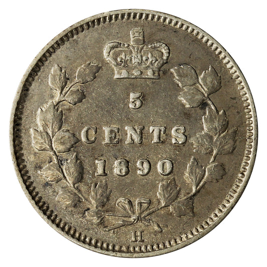 1890H Canada 5-cents VF-EF (VF30) $