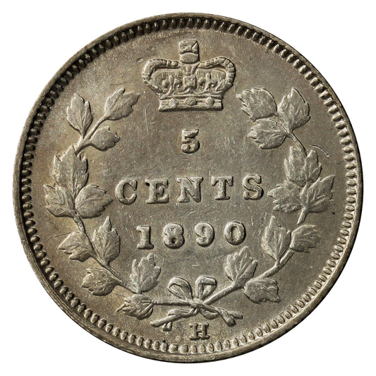 1890H Canada 5-cents EF-AU (EF45) $